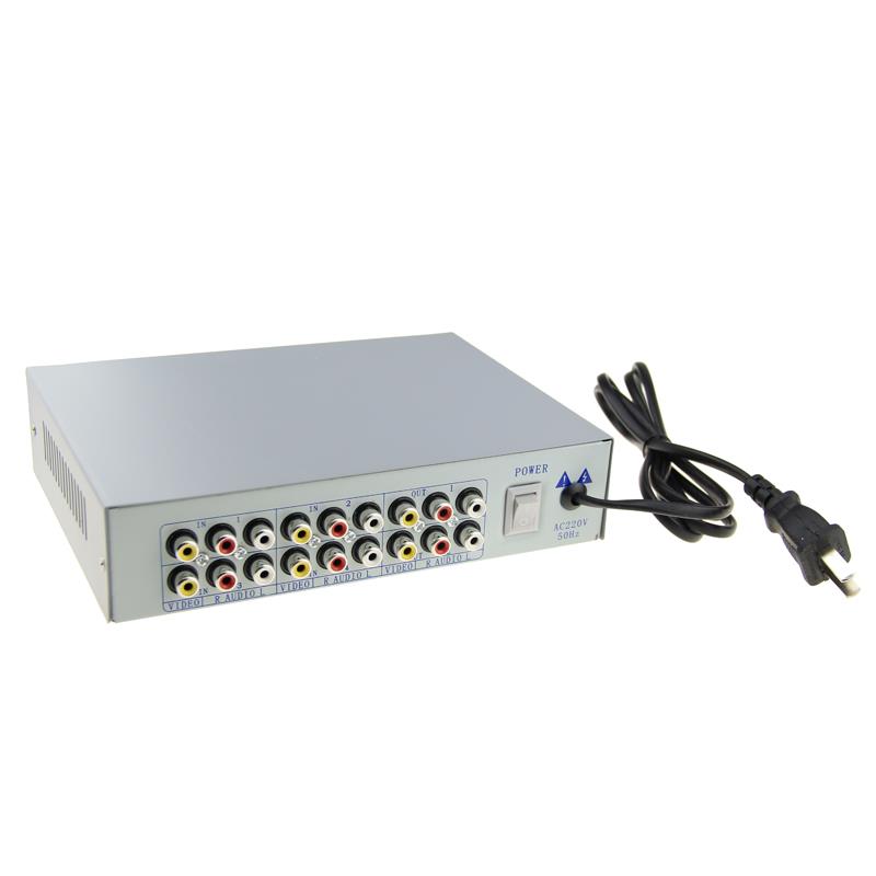 仝丽音视频分配器 四进二出AV切换器 遥控切换器 视频分频器TL402 - 图0