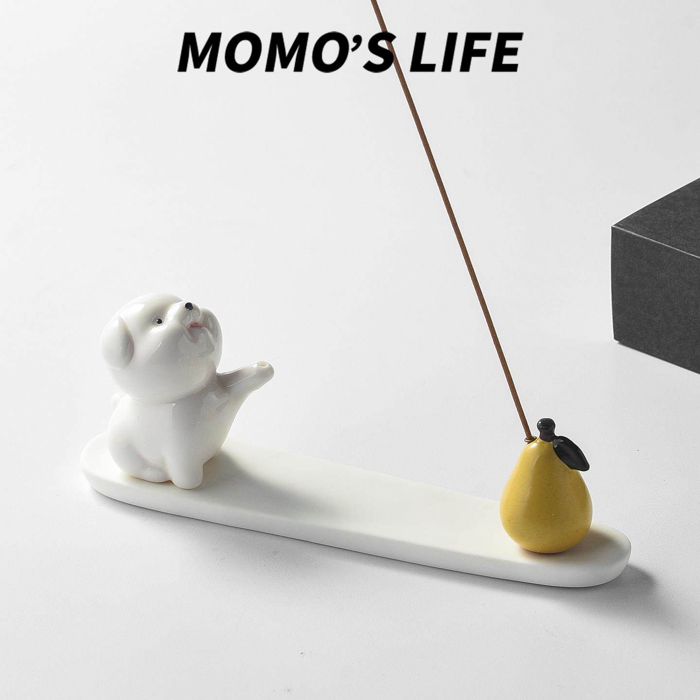 手作陶瓷小狗香插创意可爱线 线香底座插香座香托 托轻奢桌面香薰,淘宝优惠券,粉丝福利购,淘宝优惠卷