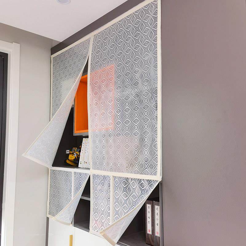 欧式复古白色书柜防尘帘防尘盖布防水防霉图书馆书架遮挡帘门帘子,淘宝优惠券,粉丝福利购,淘宝优惠卷