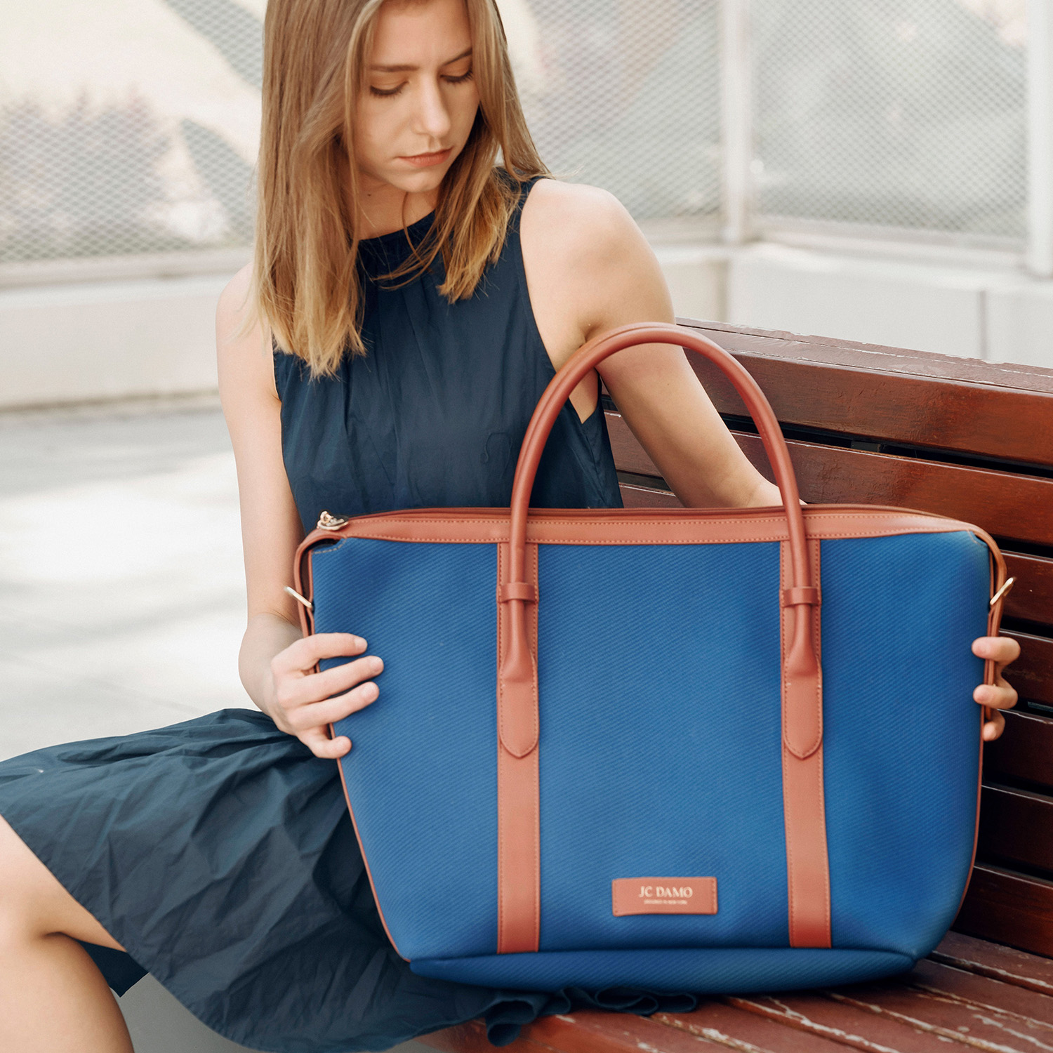 JC DAMO小众单肩包女2025新款大容量托特包高级感旅行包手提包包 - 图1