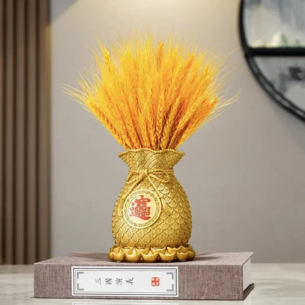 乔迁之喜福袋麦穗大麦开业送礼客厅玄关电视柜酒柜家居摆件寓意好 - 图2