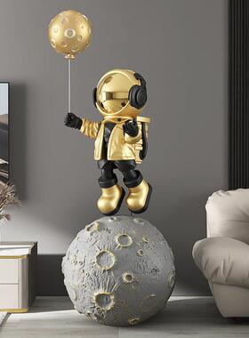 创意宇航员客厅大型落地摆件家居装饰品灯太空人迎宾雕塑乔迁礼品