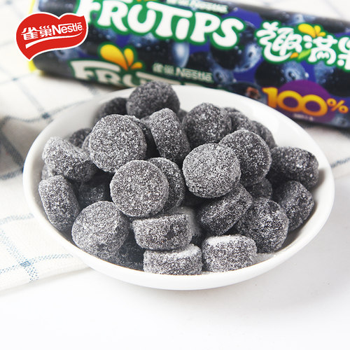徐福记趣满果软糖黑加仑水果果汁橡皮糖60g儿童健康休闲零食品 - 图0