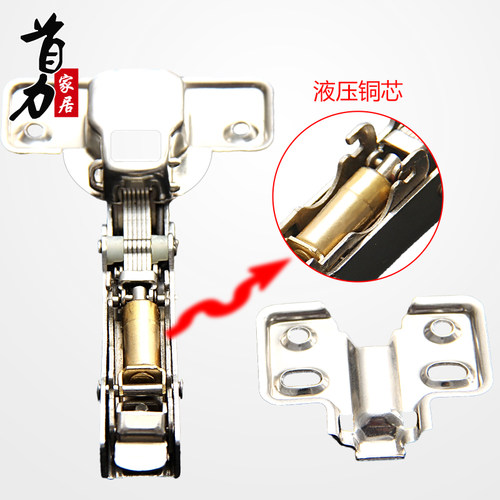 不锈钢铰链橱柜衣柜门阻尼铰链中弯合页缓冲液压飞机弹簧合页 - 图2