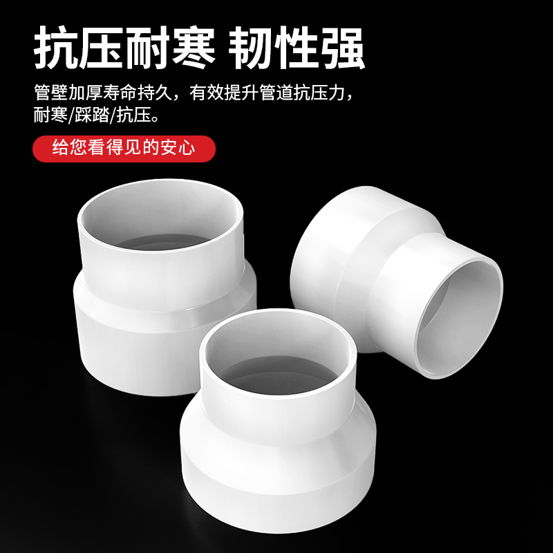 110pvc排水管内插直接下水管接头50延长管水管配件大全大小头变径 - 图2