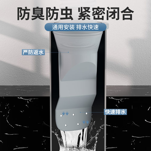 厨房下水管防返臭密封圈下水道塞管堵75口器洗手脸盆防堵防臭塞子 - 图0