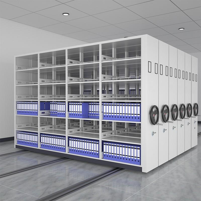 手摇式密集架系统档案管理电动轨道式密集柜资料凭证文件柜图书馆 - 图1