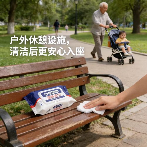 2包津昊75型酒精湿巾家用清洁便携装带盖抽取式杀菌湿纸巾 - 图1