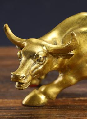 厂家 铜牛摆件 登高牛华尔街铜牛旺市牛办公室礼品