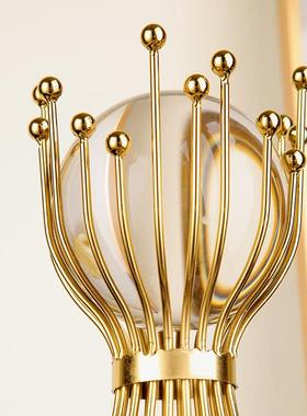 欧式轻奢水晶球高级感摆件创意家居客厅卧室金属水晶装饰品工艺品