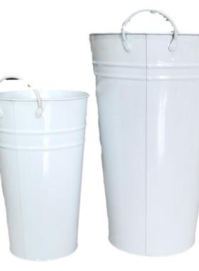 花盆彩色铁皮质创意家居装饰双耳花桶家居装饰摆放铁皮桶