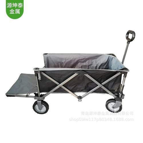 四项车延伸板户外折叠车便携户外搬运货小手推拉杆拖野营购物车 - 图1