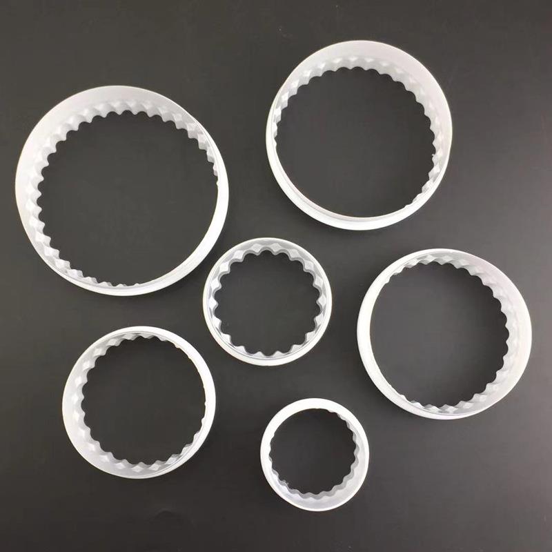 6pcs圆形齿口/平口塑料饼干模水果切翻糖蛋糕工具蛋糕模多因贝 - 图2
