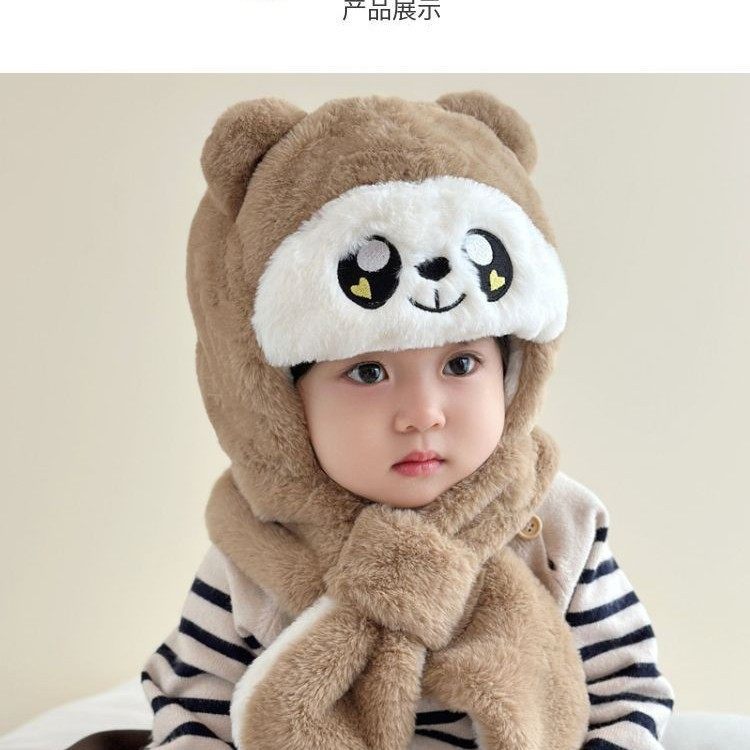 新款儿童帽子宝宝可爱卡皮巴拉毛绒帽女童冬季加厚防寒保暖护耳帽,淘宝优惠券,粉丝福利购,淘宝优惠卷