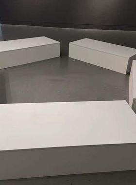 木质模特底座展示台脚踩台子直播站台正方形服装店橱窗展示台琴萱