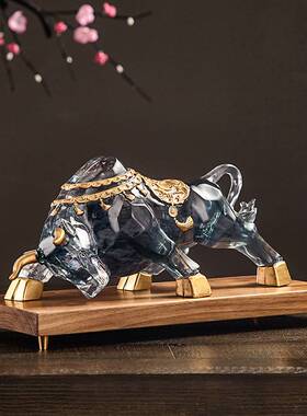 新中式装饰品摆件家居饰品客厅茶几电视柜牛转乾坤摆设现代简约