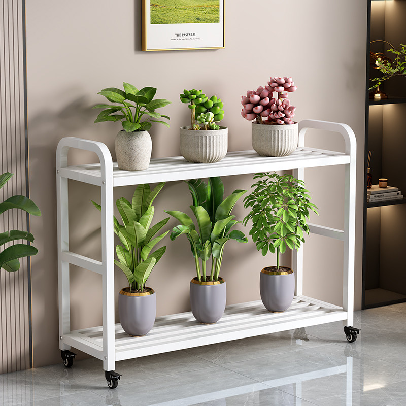 花架阳台客厅铁艺多层花盆托架落地式移动带轮多肉花架子置物架子,淘宝优惠券,粉丝福利购,淘宝优惠卷