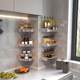 Kitchen, bathroom, bathroom storage rack, stainless steel toilet, toilet storage, shower room, triangle wall hanging