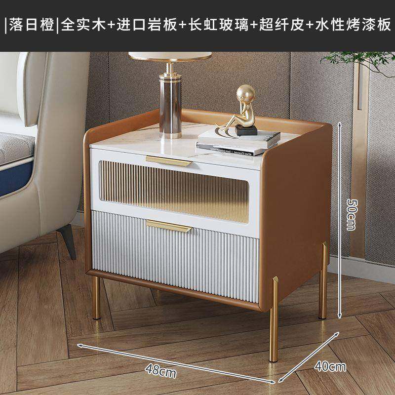 实木岩NZU床头柜现代简约板床物柜轻奢卧室边储小型置物柜极简床,淘宝优惠券,粉丝福利购,淘宝优惠卷