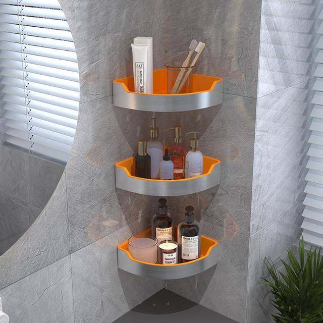 Kitchen, bathroom, bathroom storage rack, stainless steel toilet, toilet storage, shower room, triangle wall hanging