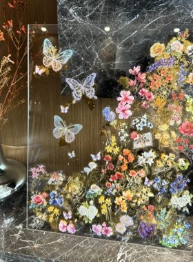 亚克力金箔画装饰摆件客