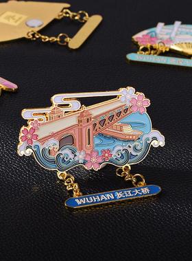 金属卡通冰箱贴景区纪念文创礼品磁性贴创意硬磁性滴胶冰箱贴定制