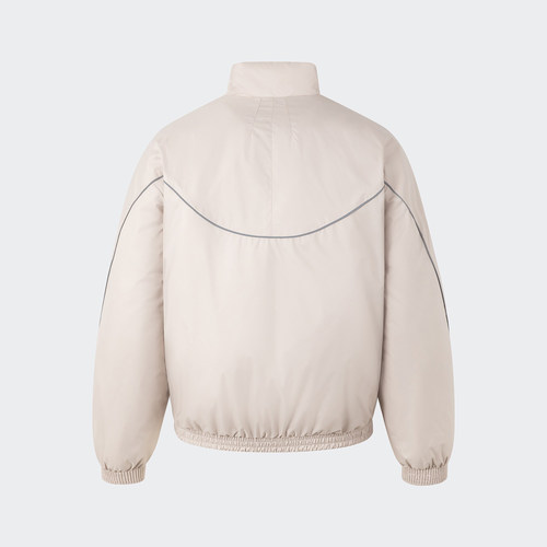 Adidas/阿迪达斯正品2024男士反光条宽松休闲立领棉服JY0212 - 图0