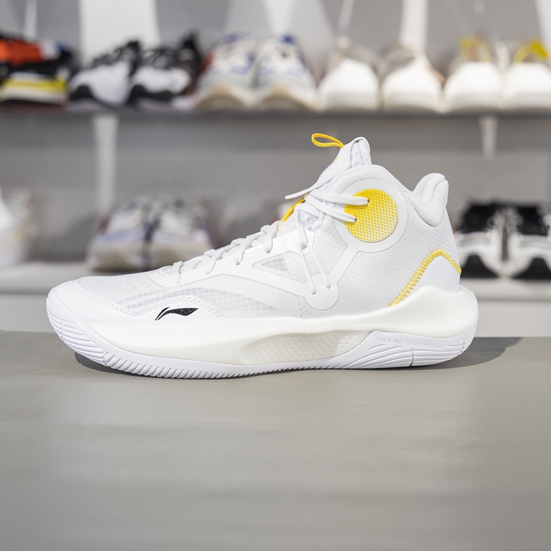 李宁正品音速9 Team 男子减震耐磨中帮包裹性实战篮球鞋ABPT089-1 - 图1