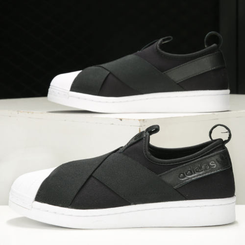 Adidas/阿迪达斯正品Superstar Slip On 男女贝壳头板鞋 FW7051 - 图0