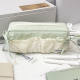 Mint milk green cloud toast bow student pen bag
