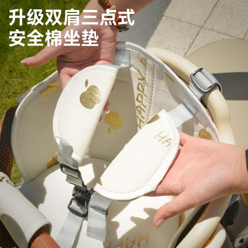 电动车儿童座椅前置可旋转适用雅迪爱玛台铃电瓶车小月龄宝宝坐凳 - 图3