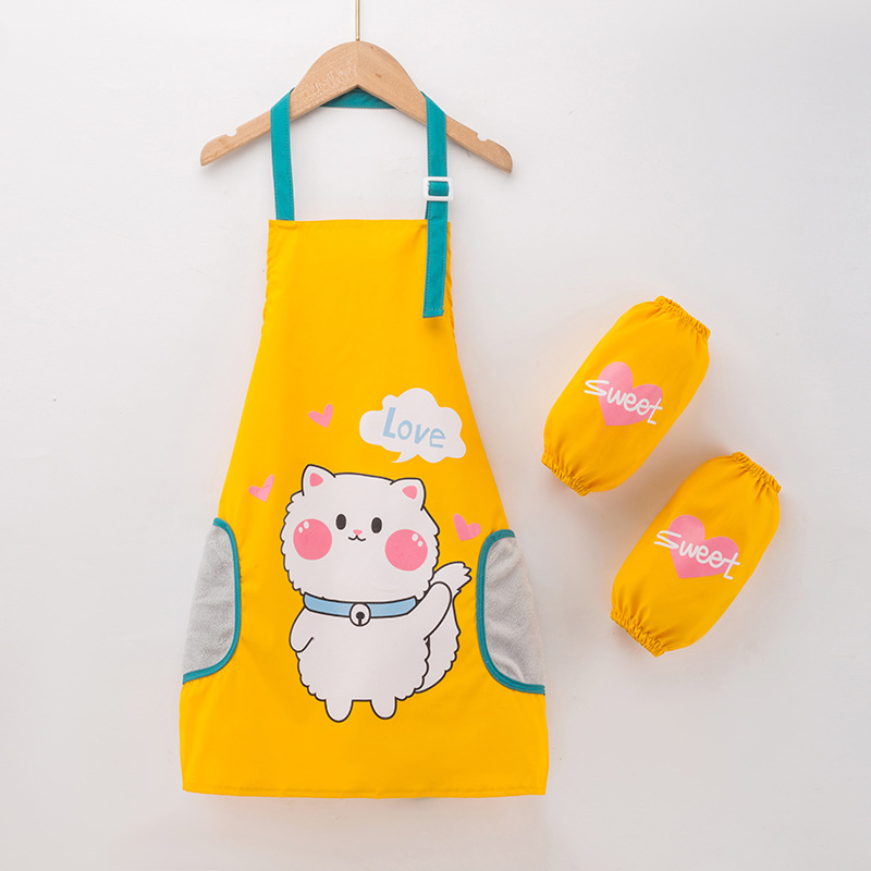 Children's aprons are waterproof, dirt-proof, hand-wipeable smocks, baby aprons for boys and girls, painting clothes, art handmade bibs