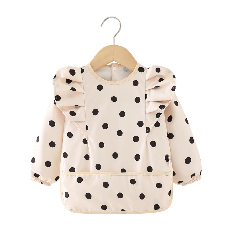 Baby smock, children's eating bib, waterproof, anti-dirty, spring and autumn thin, female food apron, princess skirt, reverse wear protective clothing