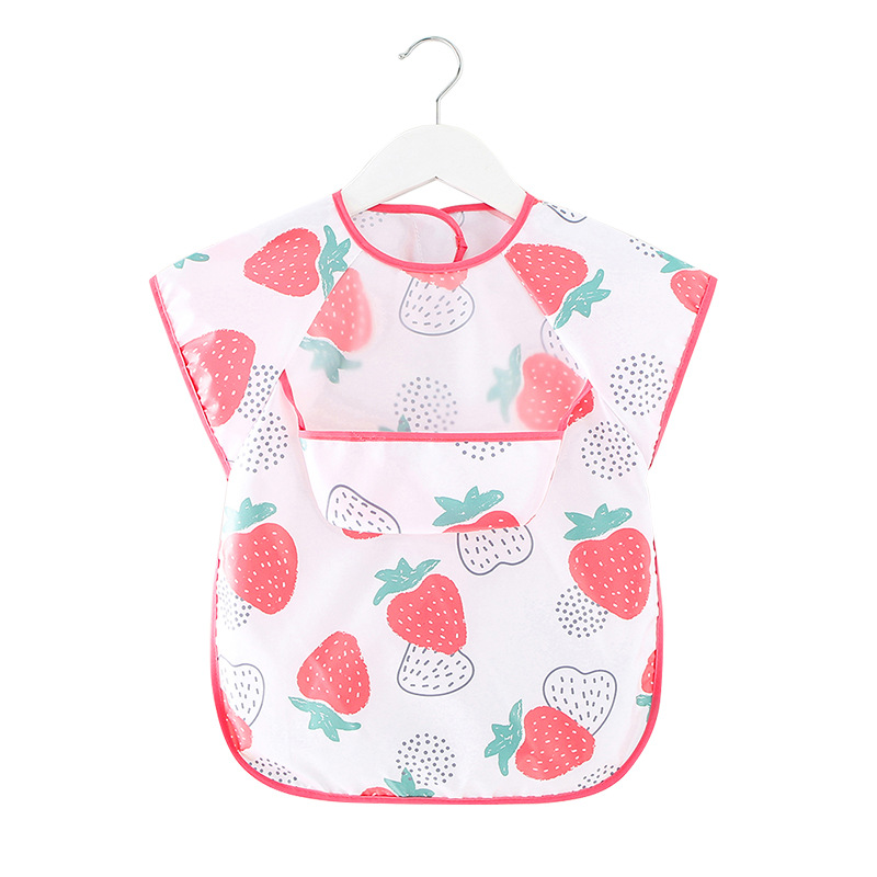 Baby eating bib, rice bag, children's waterproof and anti-dirty vest-style smock, kindergarten baby food supplement sleeveless apron