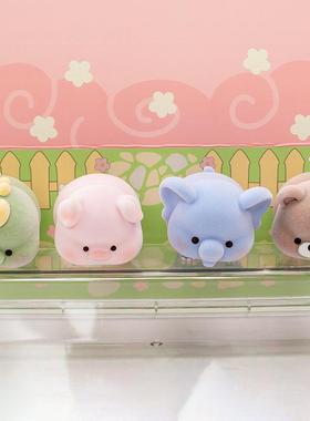 创意卡通毛绒绒趴趴迷你小摆件治愈电脑显示器摆件桌面装饰批