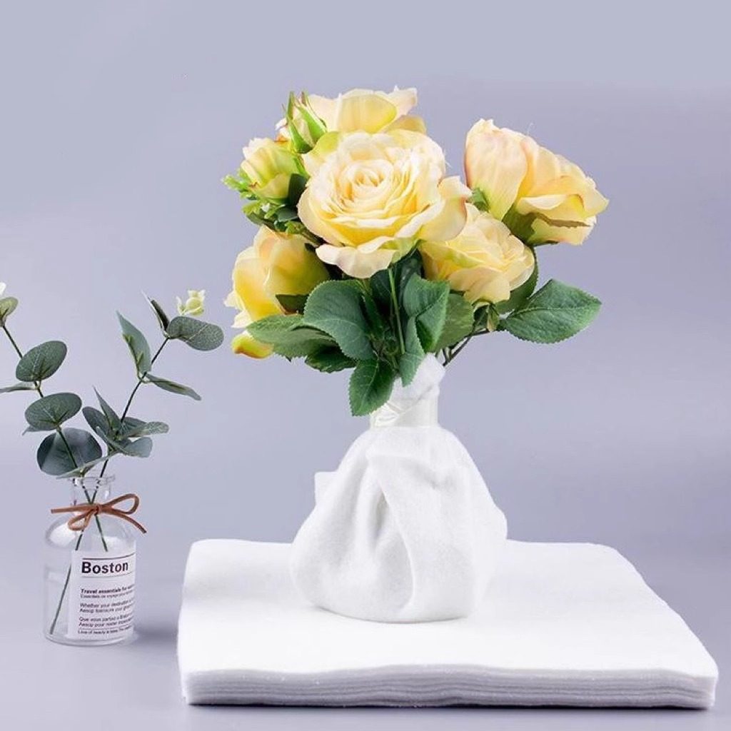 透明鲜花储水保水袋防漏PE袋摆摊花束底部保水棉保湿蓄水花艺资材-图2