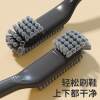Multifunctional hard-bristled crevice cleaning brush with no dead ends