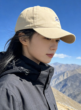 小狗刺绣大檐显脸小棒球帽
