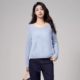 Mark Huafei women's casual solid color sequined V-neck skin-friendly sweater versatile sweater fashionable high-end top