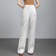 Yue Feixue ແອວສູງ linen 100% ກາງເກງຂາຊື່ບາງ