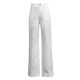 Yue Feixue ແອວສູງ linen 100% ກາງເກງຂາຊື່ບາງ