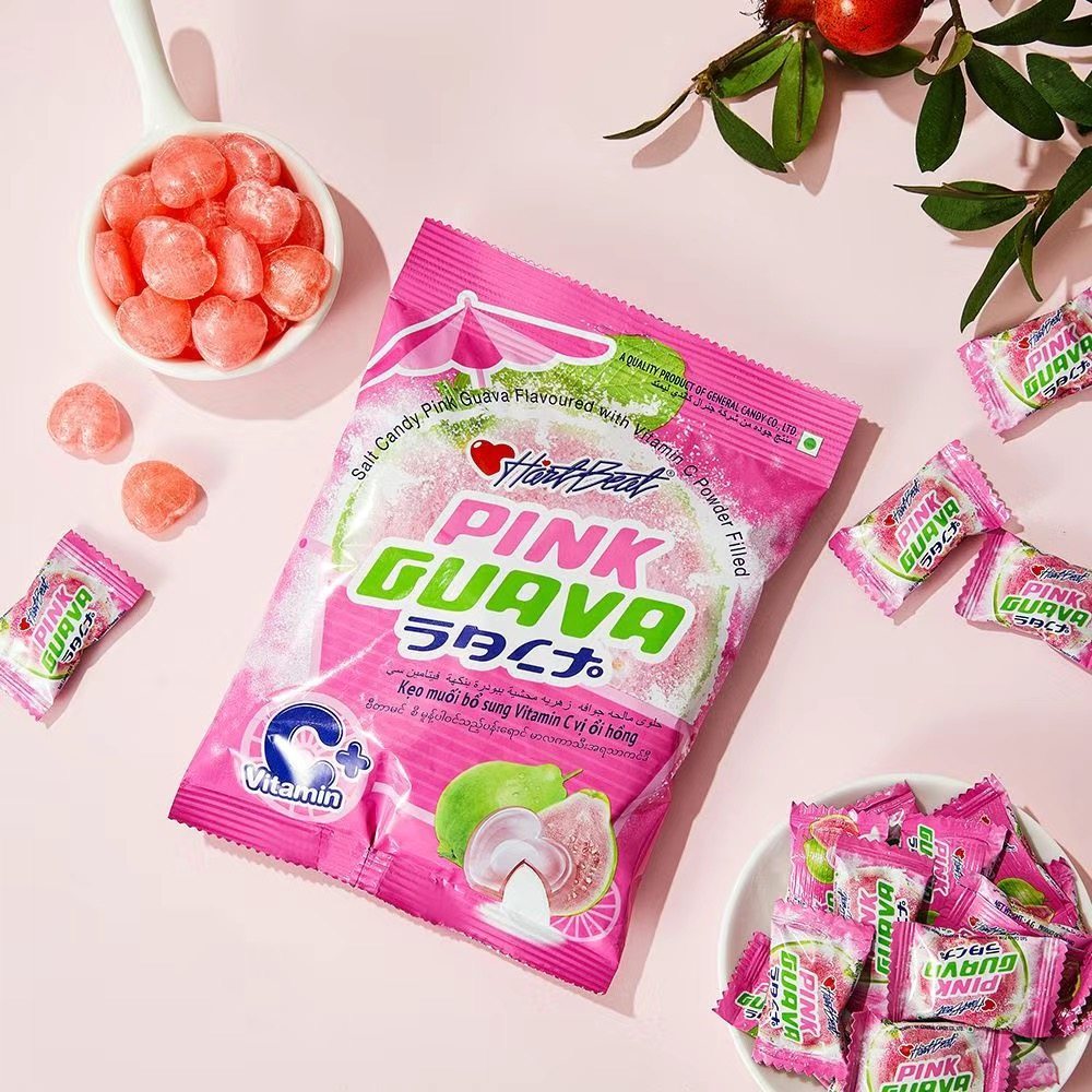 泰国原装进口HartBeat曼谷女孩番石榴夹心爱心型婚礼喜糖零食特产 - 图1