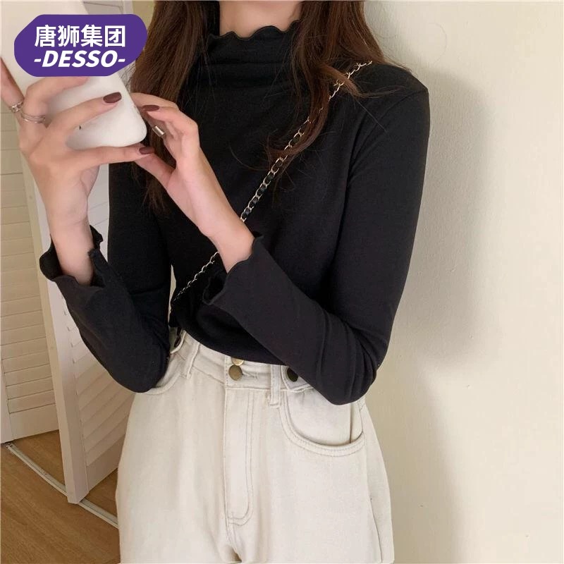 唐狮集团DESSO女士双面德绒半高领内搭小猫修身打底衫_淘宝内购会_女士内衣/男士内衣/家居服