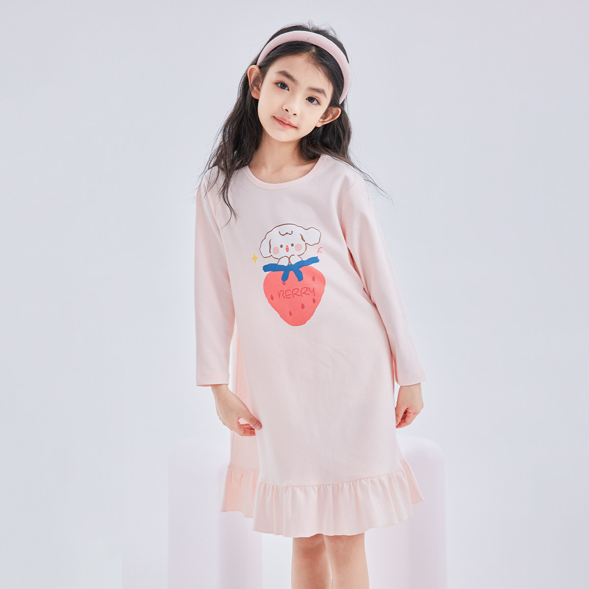 deesha笛莎女童睡裙2025新款儿童纯棉长袖睡衣女孩家居服连衣裙,淘宝优惠券,粉丝福利购,淘宝优惠卷