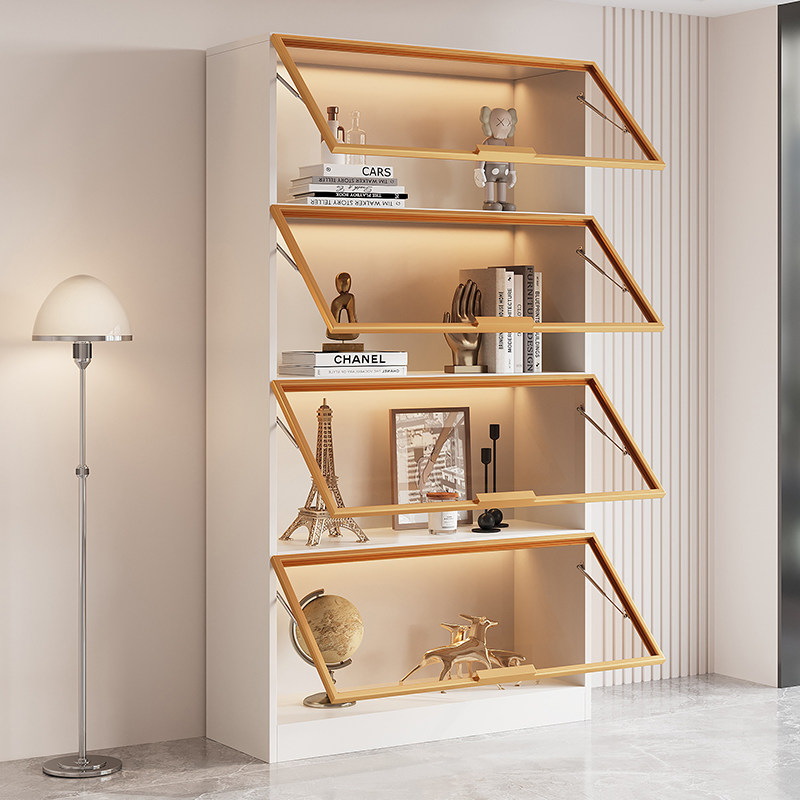 实木手办柜展示柜玻璃门客厅透明酒柜防尘落地收纳柜子书柜手包柜,淘宝优惠券,粉丝福利购,淘宝优惠卷