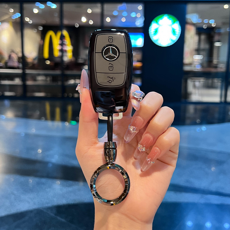 2025新款奔驰e300l钥匙套gle350高级a200l c260l glc壳扣glb220男 - 图1