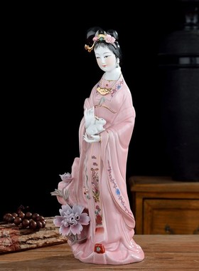 快速发货嫦娥仙子神像佛像白兔仙子供奉摆L件飞天嫦娥玉兔仙子月