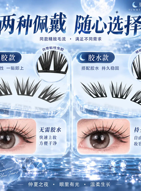 夏日蓝眼泪新品溶溶月假睫毛