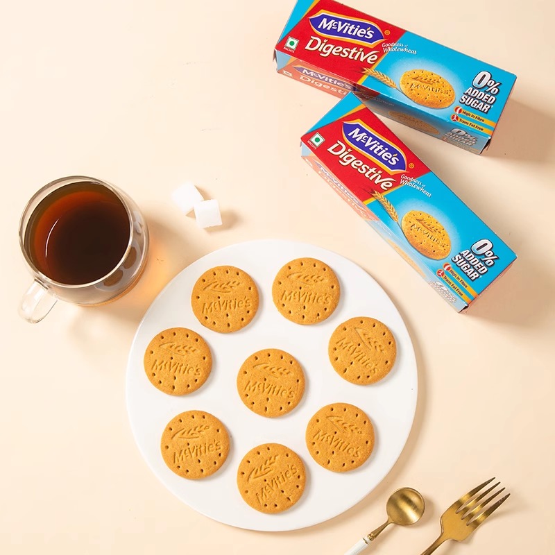 Mcvities麦维他0蔗糖添加消化饼干150g 办公休闲零食下午茶