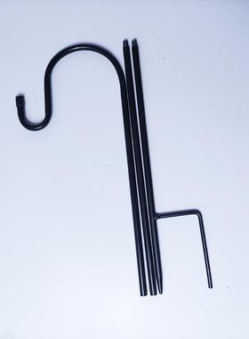 牧羊钩铁质工艺品挂钩庭院灯挂钩户外花园防锈地插杆铁钩亚马逊